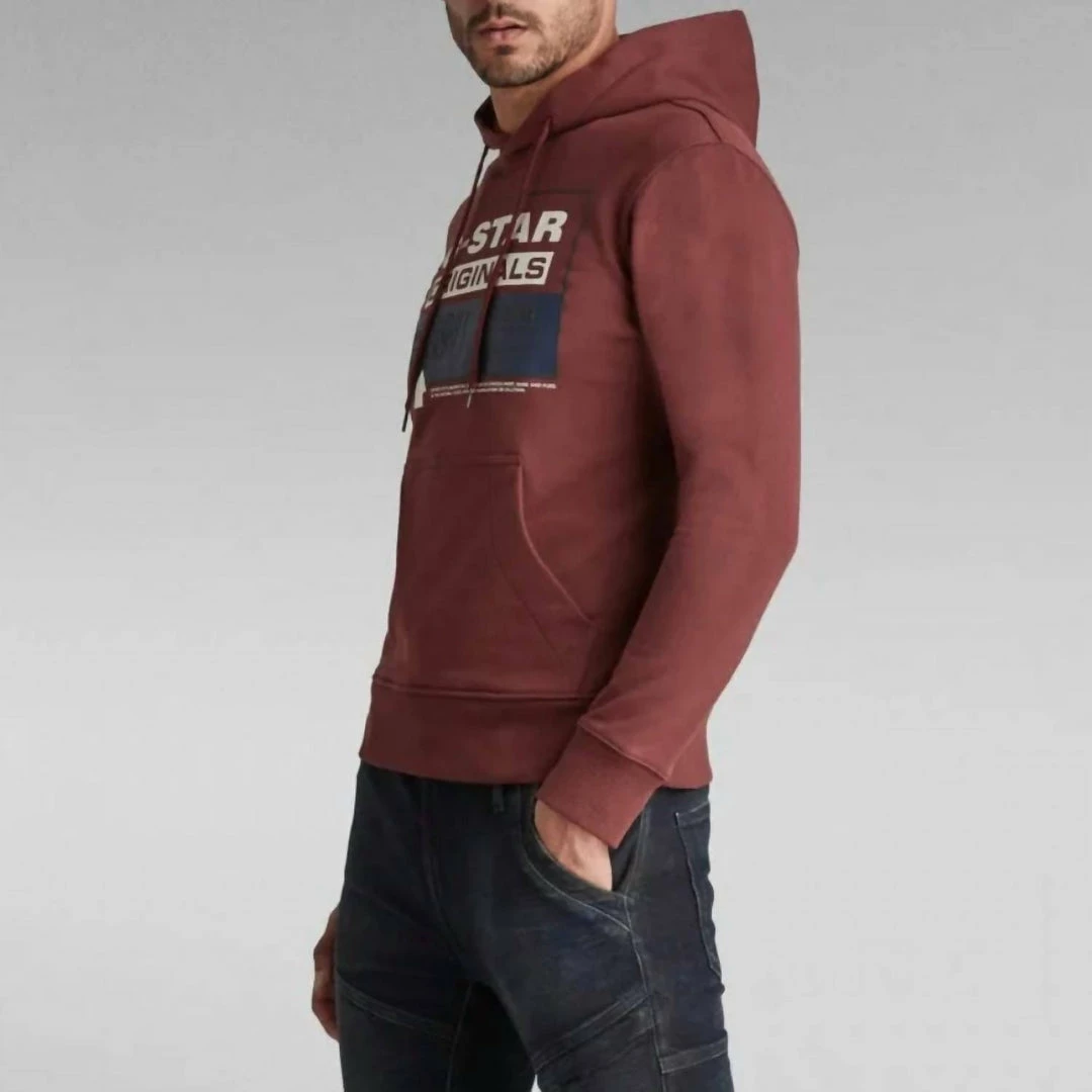 G-Star Raw Men'S Originals Hooded Sweater in Paccio 2 G-Star Raw Men'S Originals Hooded Sweater in Paccio - Image 2