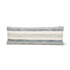 Anaya Home Indigo Striped Down Alternative 14x40 Pillow