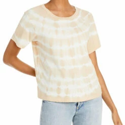 AMO Womens Tie Dye Round Neck T-Shirt