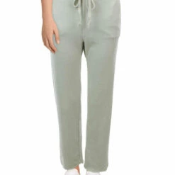 AMO Womens Raw Hem Straight Leg Sweatpants