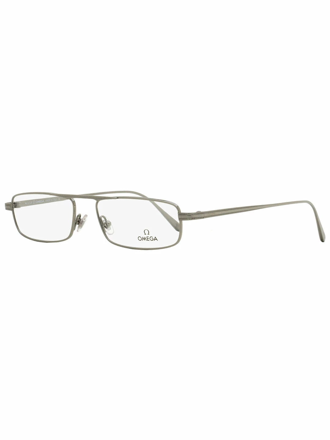 Omega Men's Rectangular Eyeglasses OM5011 008 Gunmetal 54mm 1 Omega Men's Rectangular Eyeglasses OM5011 008 Gunmetal 54mm