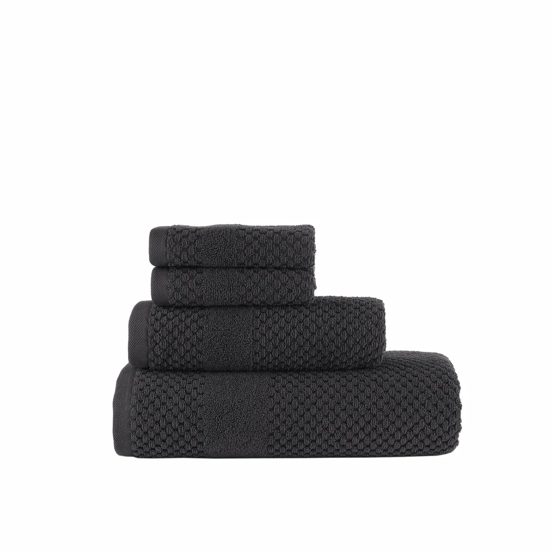 Chortex USA Alexis Antimicrobial Honeycomb 4 Piece Towel Set 4 Chortex USA Alexis Antimicrobial Honeycomb 4 Piece Towel Set - Image 4