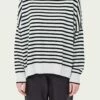 Brodie Cashmere Sage Funnel Neck Sweater In Silver Haze/Coal - women