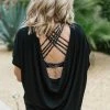 Onzie Drop-Back Top in Black - women