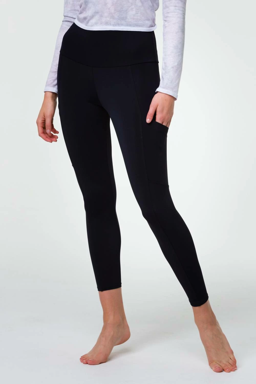 Onzie High Rise Pocket Legging in Black - women 1 Onzie High Rise Pocket Legging in Black - women