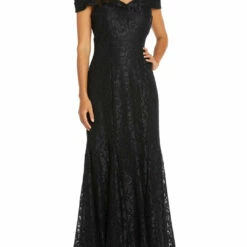 R&M Richards Womens Lace Formal Evening Dress