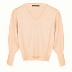 Deluc Sicilia V-Neck Sweater in Warm Sand - women