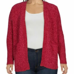 Single Thread Womens Chenille Open Front Cardigan Sweater