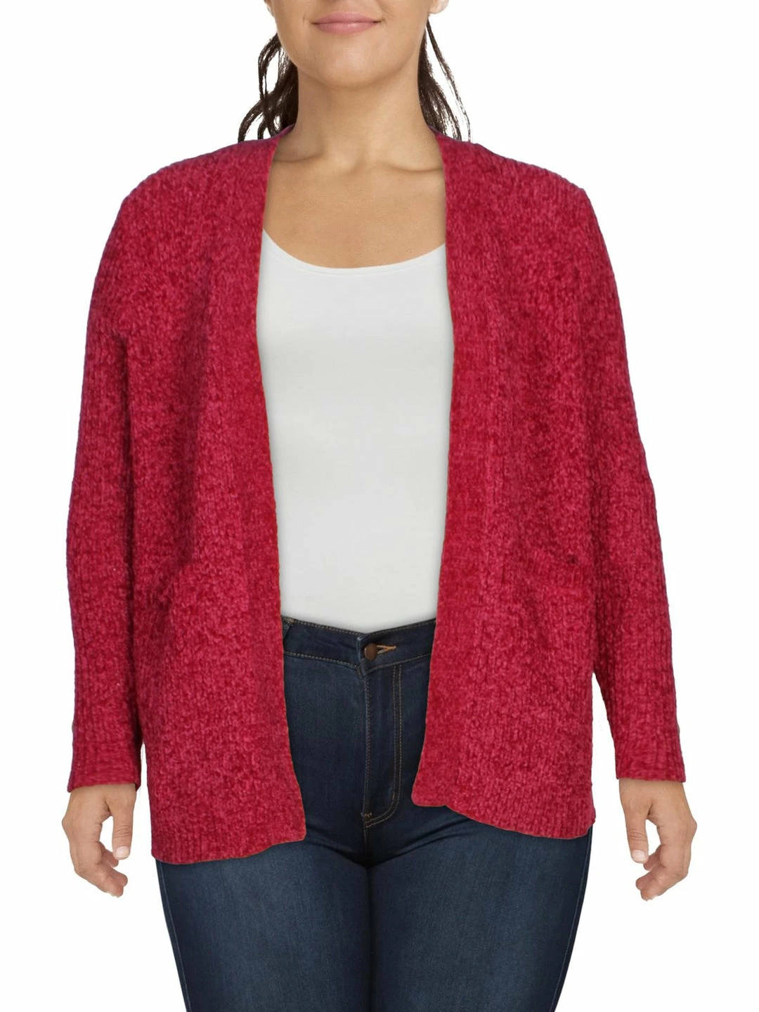 Single Thread Womens Chenille Open Front Cardigan Sweater 1 Single Thread Womens Chenille Open Front Cardigan Sweater