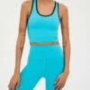 Splits59 Amber Airweight Bralette in Aqua/Black - women
