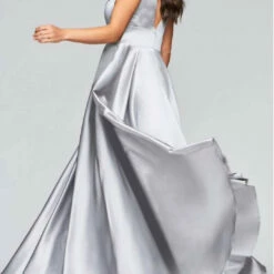 Faviana Long Satin V Neck Dress in Silver - women -Deals Outlets Store 3e4b46636d5a47b2b6ad4aeb91507137 1080x