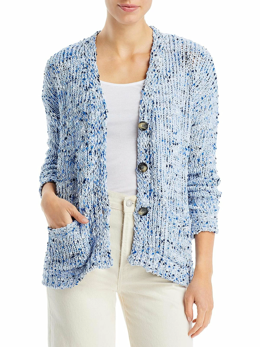 Single Thread Womens Chenille Space Dye Cardigan Sweater 1 Single Thread Womens Chenille Space Dye Cardigan Sweater
