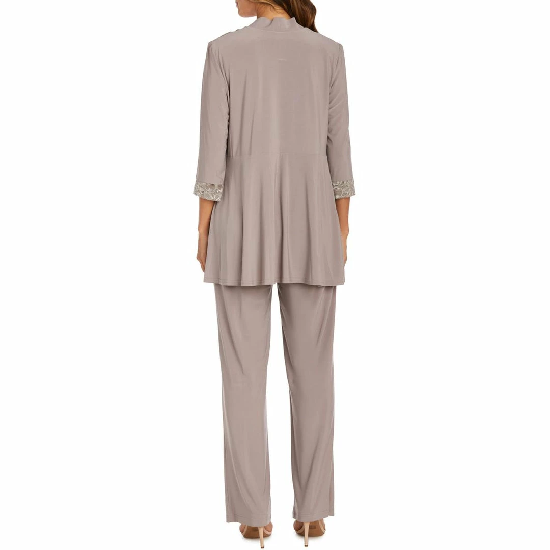 R&M Richards Womens Lace Sequined Pant Suit 2 R&M Richards Womens Lace Sequined Pant Suit - Image 2