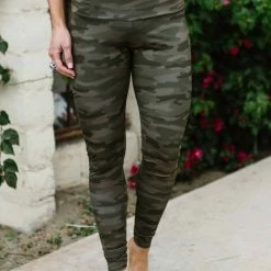 Onzie High Rise Legging in Olive Camo - women