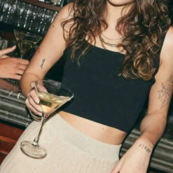 Deluc Danna Crop Top in Black - women