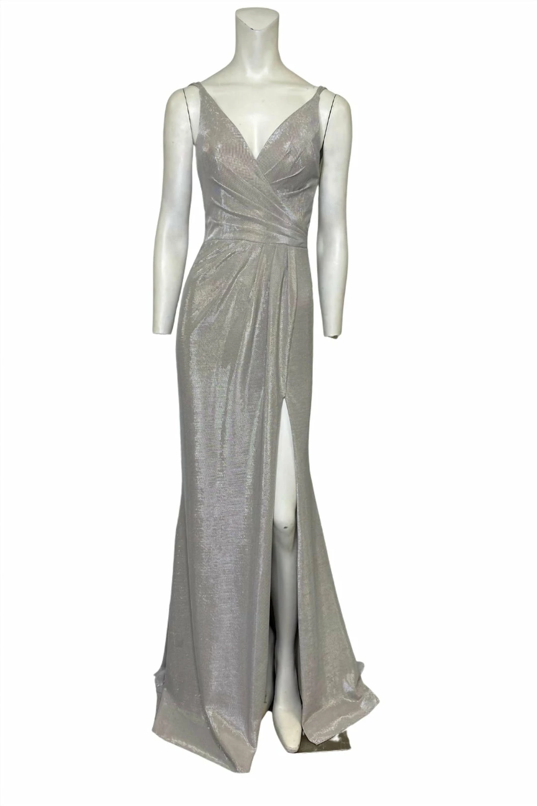 Faviana Classic Metallic Gown in Platinum - women 1 Faviana Classic Metallic Gown in Platinum - women