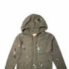 Brodie Cashmere Splatter Hoodie in Mid Grey - women