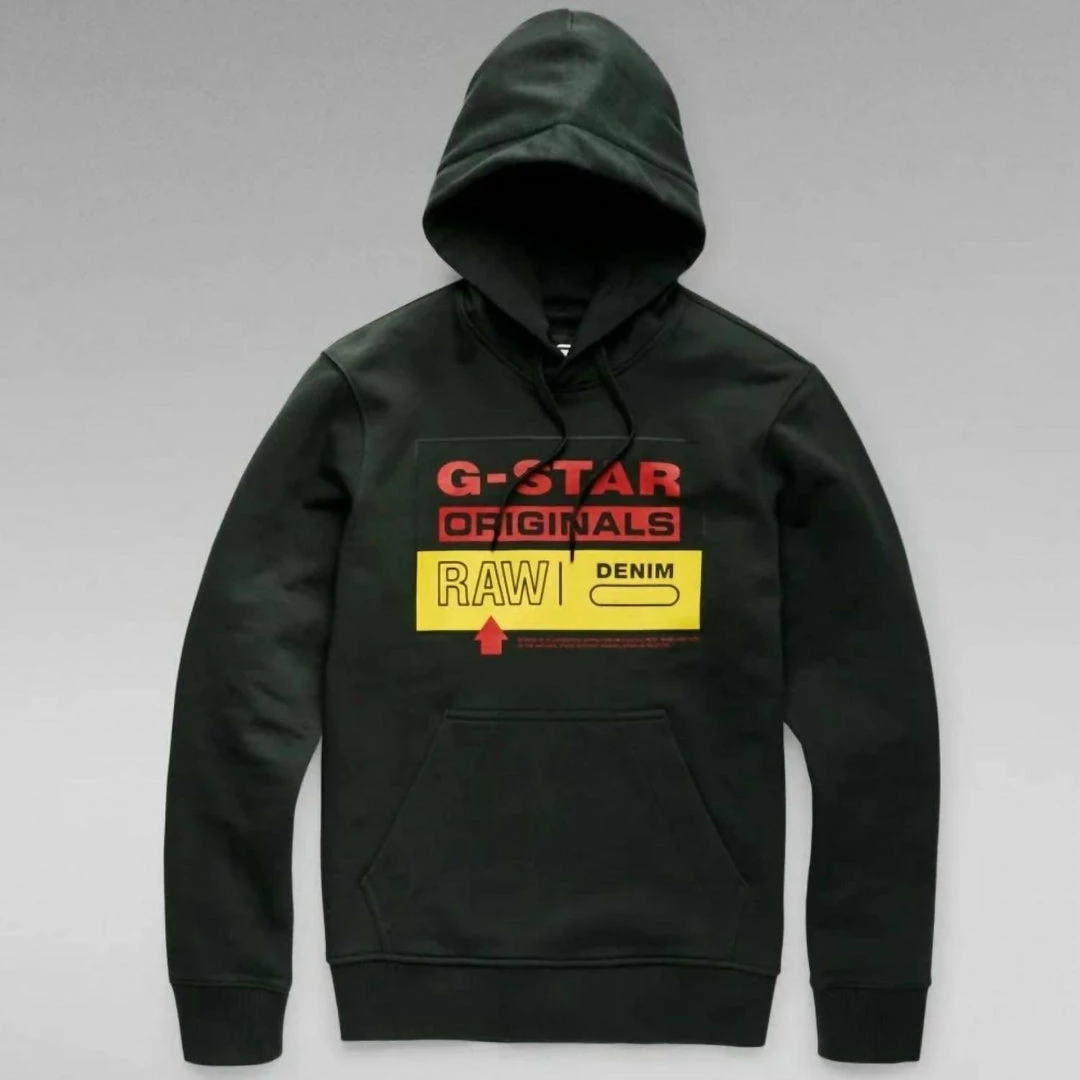 G-Star Raw Men'S Originals Hooded Sweater in Cloack 4 G-Star Raw Men'S Originals Hooded Sweater in Cloack - Image 4