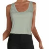 AMO Womens Cropped Rib Tank Top
