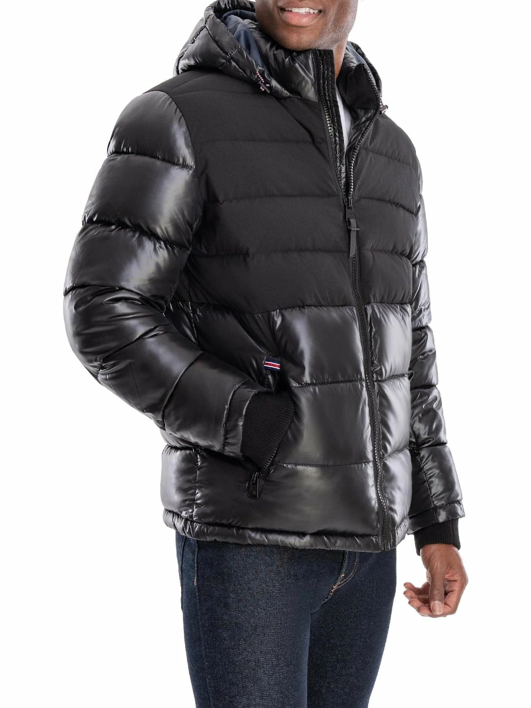London Fog Tower Mens Puffer Colorblock Quilted Coat 5 London Fog Tower Mens Puffer Colorblock Quilted Coat - Image 5