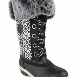 London Fog Melton 2 Womens Faux Leather Cozy Mid-Calf Boots
