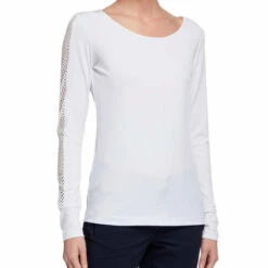 Anatomie Naya Jersey L/S Top In White - women