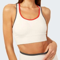 Splits59 Harley Seamless Bra in Cream - women