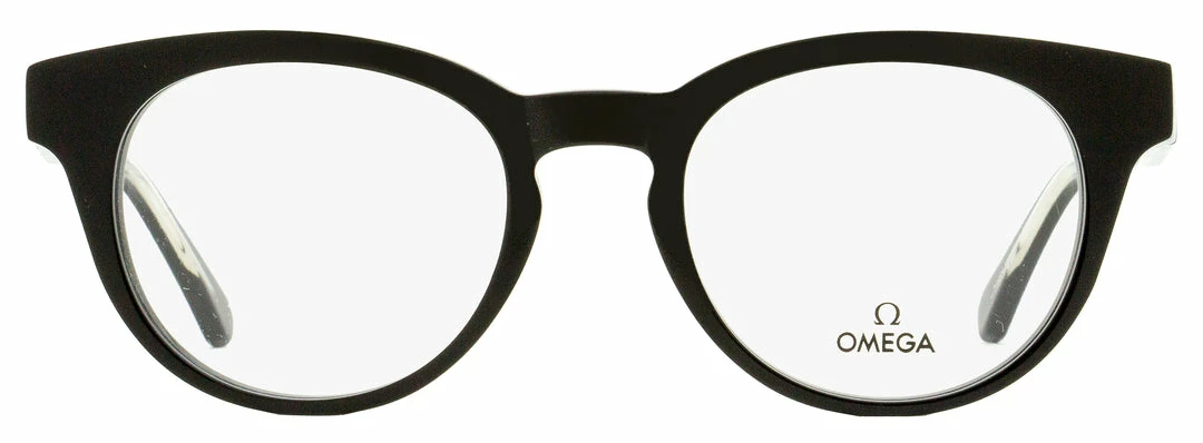 Omega Men's Pantos Eyeglasses OM5003H 001 Black/Crystal 52mm 2 Omega Men's Pantos Eyeglasses OM5003H 001 Black/Crystal 52mm - Image 2