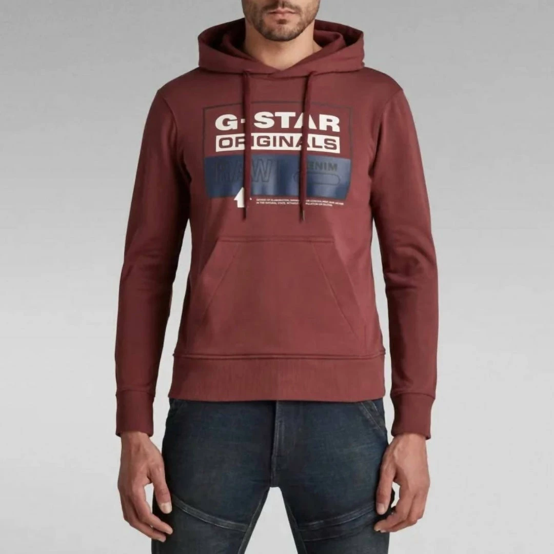 G-Star Raw Men'S Originals Hooded Sweater in Paccio 1 G-Star Raw Men'S Originals Hooded Sweater in Paccio