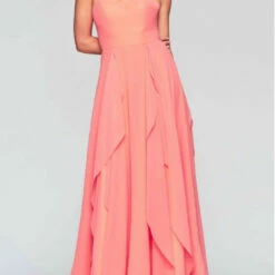 Faviana Chiffon Evening Gown in Sorbet - women