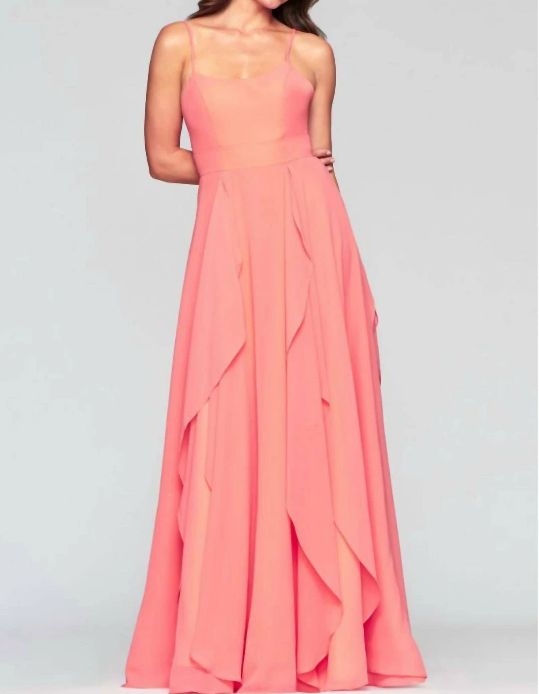 Faviana Chiffon Evening Gown in Sorbet - women 1 Faviana Chiffon Evening Gown in Sorbet - women