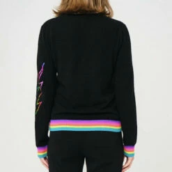 Brodie Cashmere Rainbow Thunder Strike Cashmere Crew Neck Sweater in Multi - women -Deals Outlets Store 78442fa8d0684ceba6a09364e9089e02 1080x