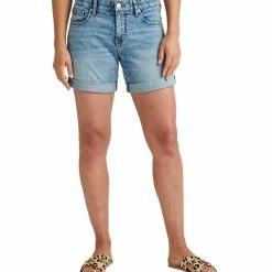 Jag Alex Boyfriend Mid Rise Short in Resort Blue - women