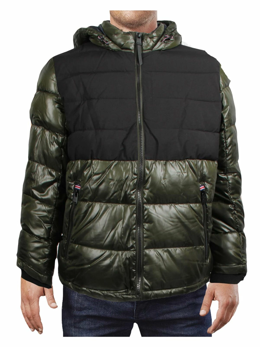 London Fog Tower Mens Puffer Colorblock Quilted Coat 1 London Fog Tower Mens Puffer Colorblock Quilted Coat