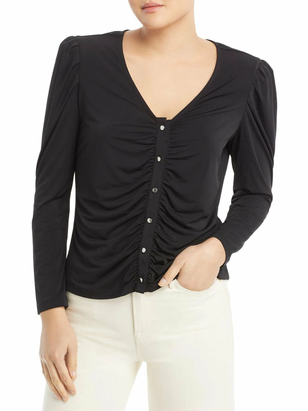 Single Thread Womens Knit Ruched Pullover Top 1 Single Thread Womens Knit Ruched Pullover Top