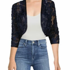 R&M Richards Womens Mesh Crop Bolero