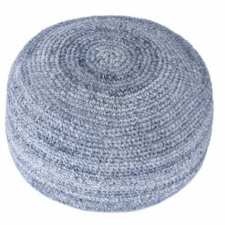 Anaya Home Indigo Hand Crochet Pouf