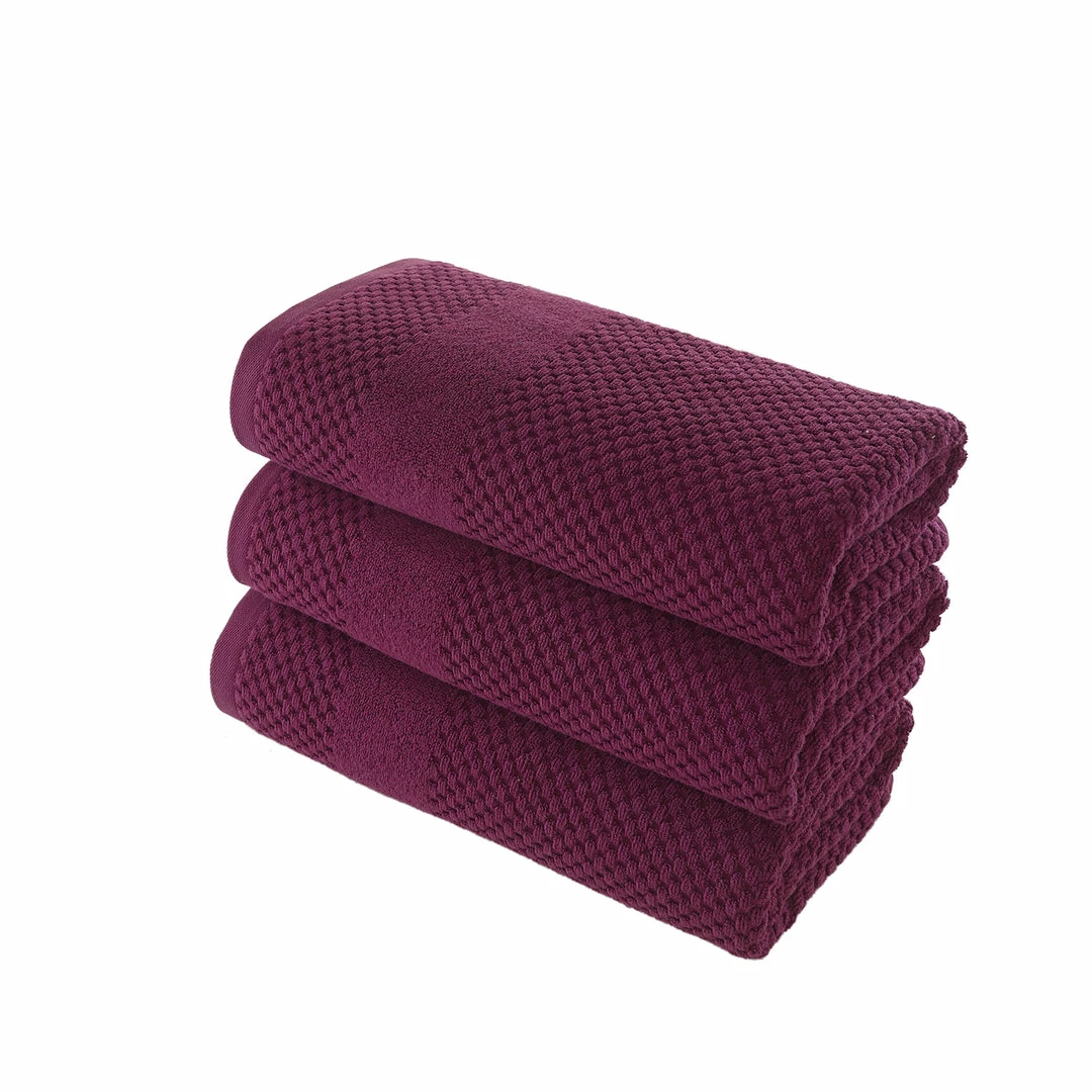 Chortex USA Alexis Antimicrobial Honeycomb Bath Towel (Pack of 3) 8 Chortex USA Alexis Antimicrobial Honeycomb Bath Towel (Pack of 3) - Image 8