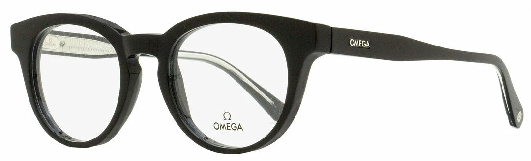 Omega Men's Pantos Eyeglasses OM5003H 001 Black/Crystal 52mm 1 Omega Men's Pantos Eyeglasses OM5003H 001 Black/Crystal 52mm