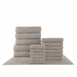 Chortex USA Alexis Antimicrobial Honeycomb 18 Piece Towel Set