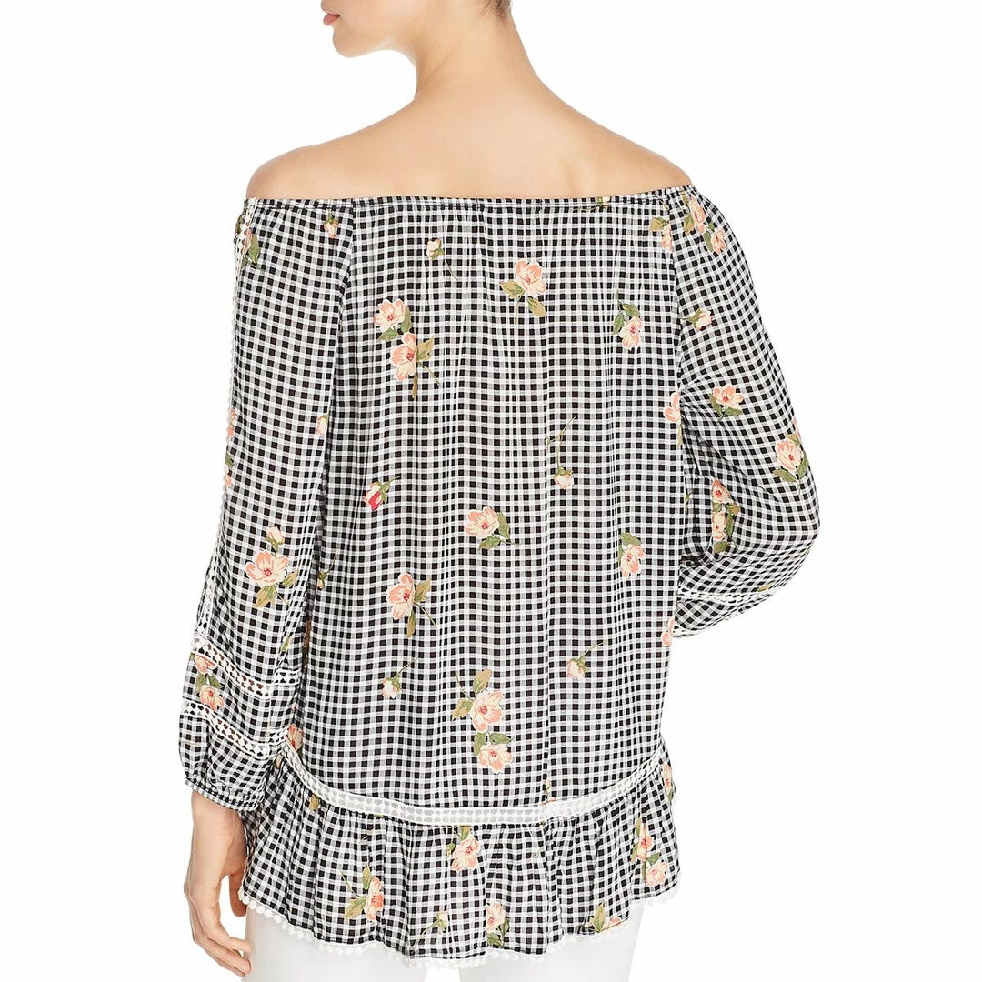 Single Thread Womens Floral Print Off-The-Shoulder Top 2 Single Thread Womens Floral Print Off-The-Shoulder Top - Image 2