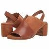 Gentle Souls Charlene Hooded Heeled Sandal in Cognac - women