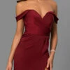Faviana Off The Shoulder Cocktail Dress in Wine - women