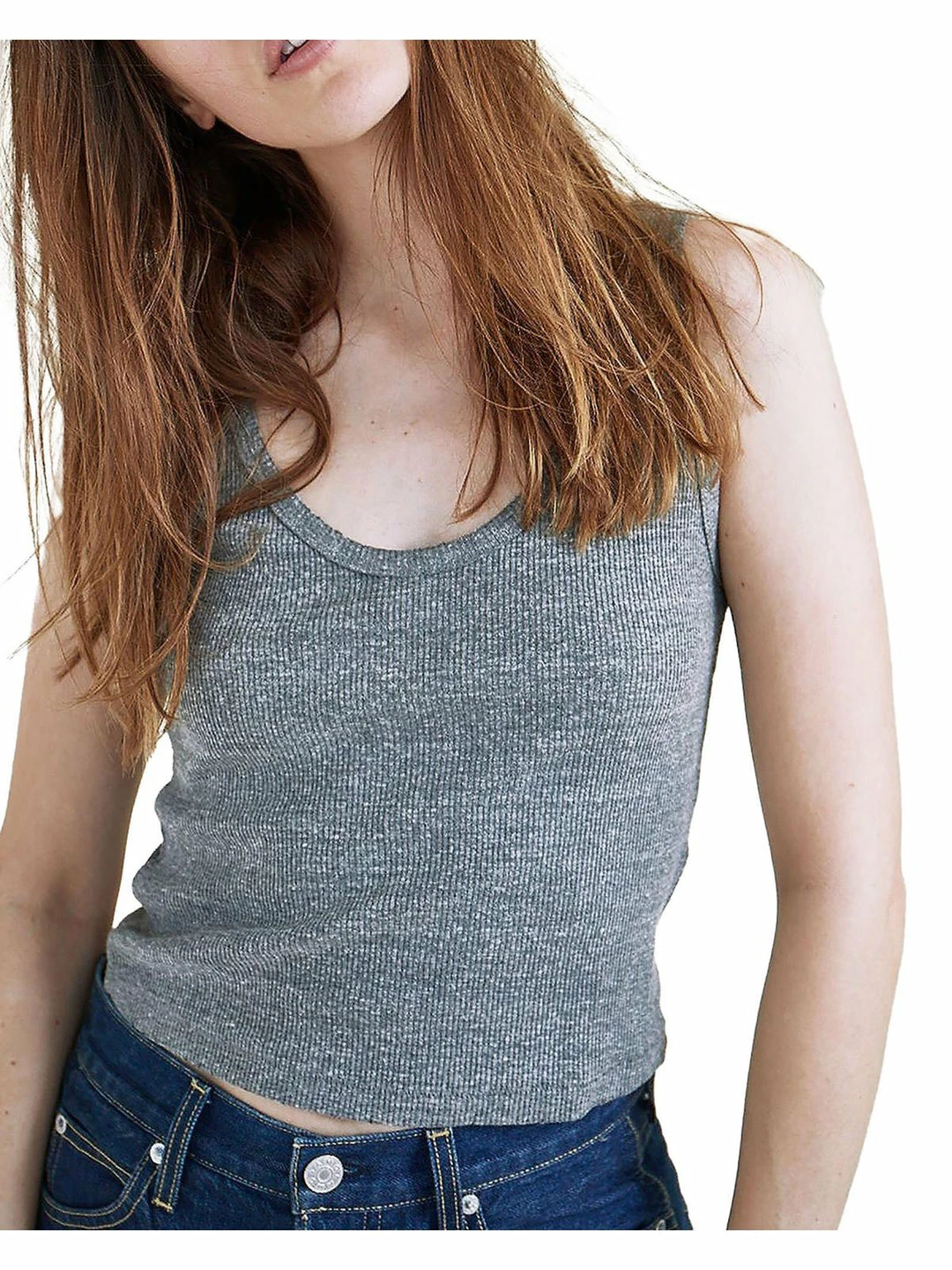 AMO Womens Ribbed Pullover Cropped 1 AMO Womens Ribbed Pullover Cropped