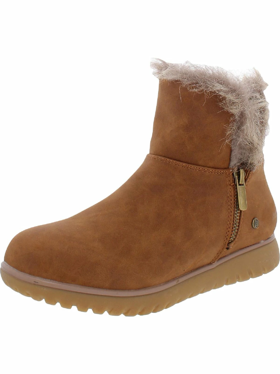 London Fog Womens Faux Suede Faux Fur Lined Ankle Boots 1 London Fog Womens Faux Suede Faux Fur Lined Ankle Boots