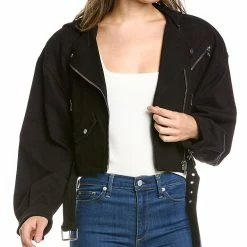LAMARQUE Dylan Denim Moto Jacket - women