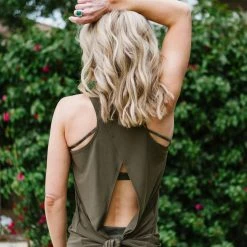 Onzie Tie-Back Tank in Olive - women -Deals Outlets Store adfd15fa141949ab956dc78de5514c0c 1080x