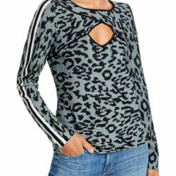 Single Thread Womens Cut Out Jacuard Pullover Sweater