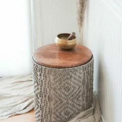 Anaya Home Handwoven Mocha Patterned Storage Side Table -Deals Outlets Store b155b884a48c497d8605fd1190aa620a 1080x