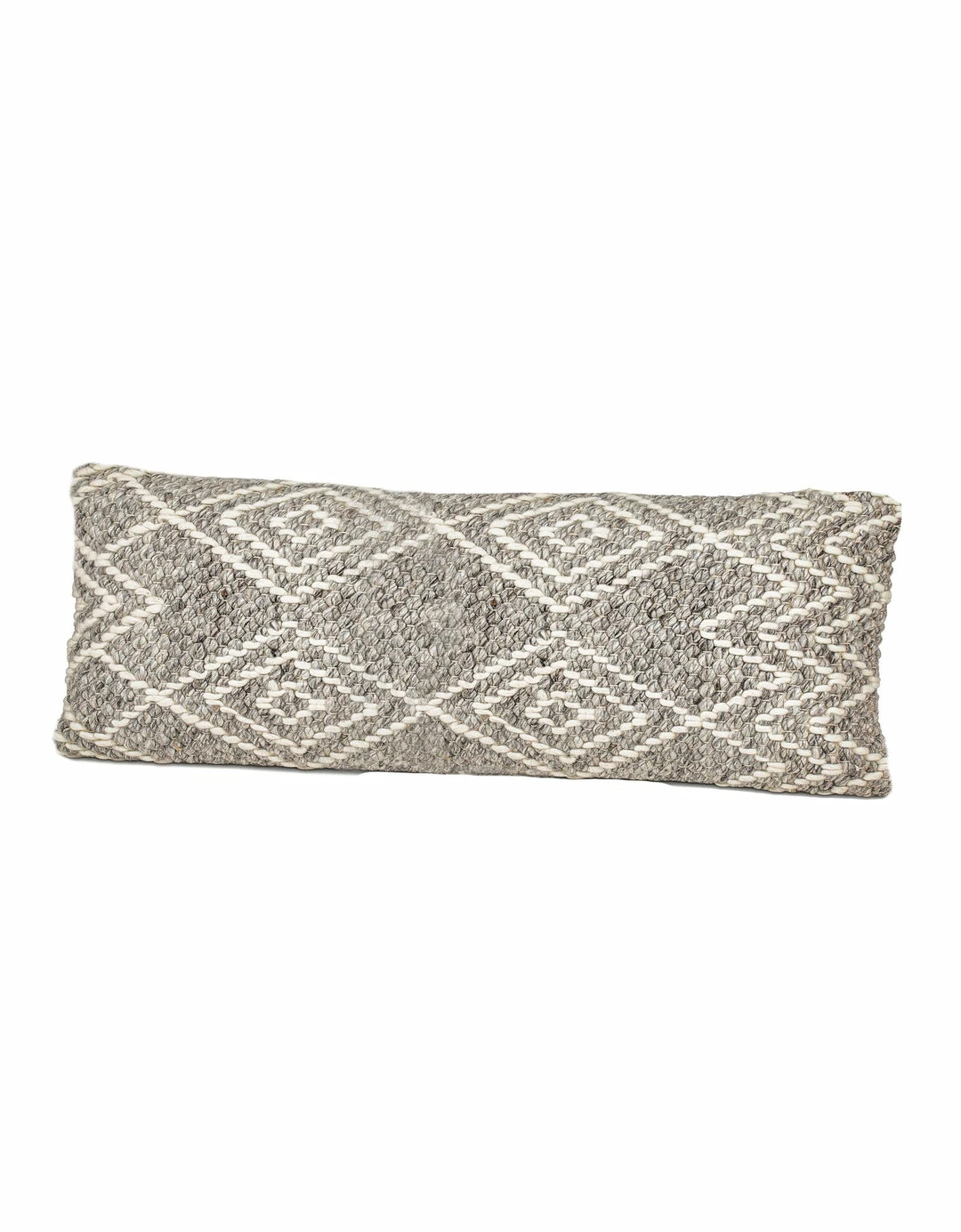 Anaya Home Grey Diamond Down Alternative 14x40 Pillow 1 Anaya Home Grey Diamond Down Alternative 14x40 Pillow